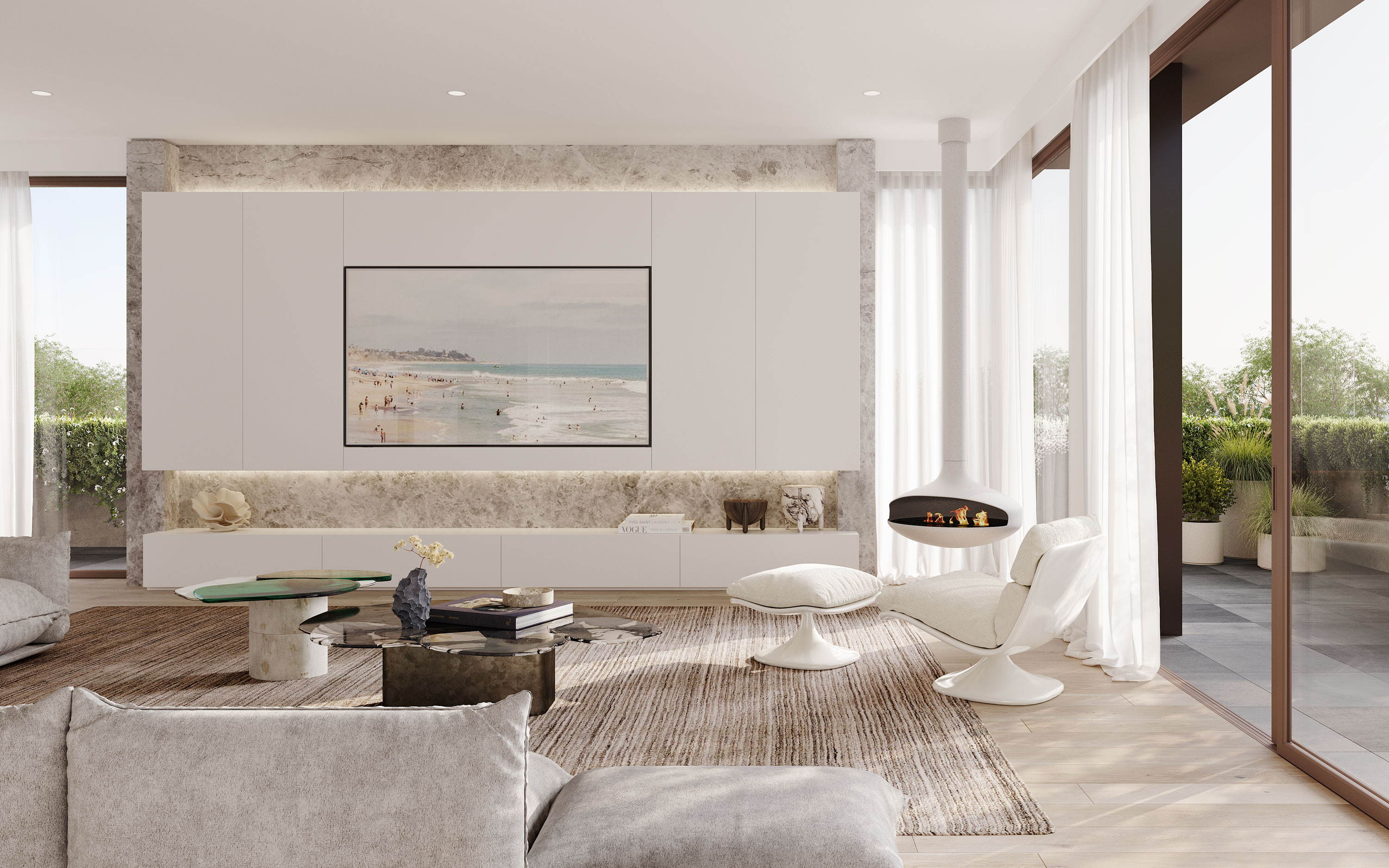 Bright Brighton — Penthouse Living TV Wall
